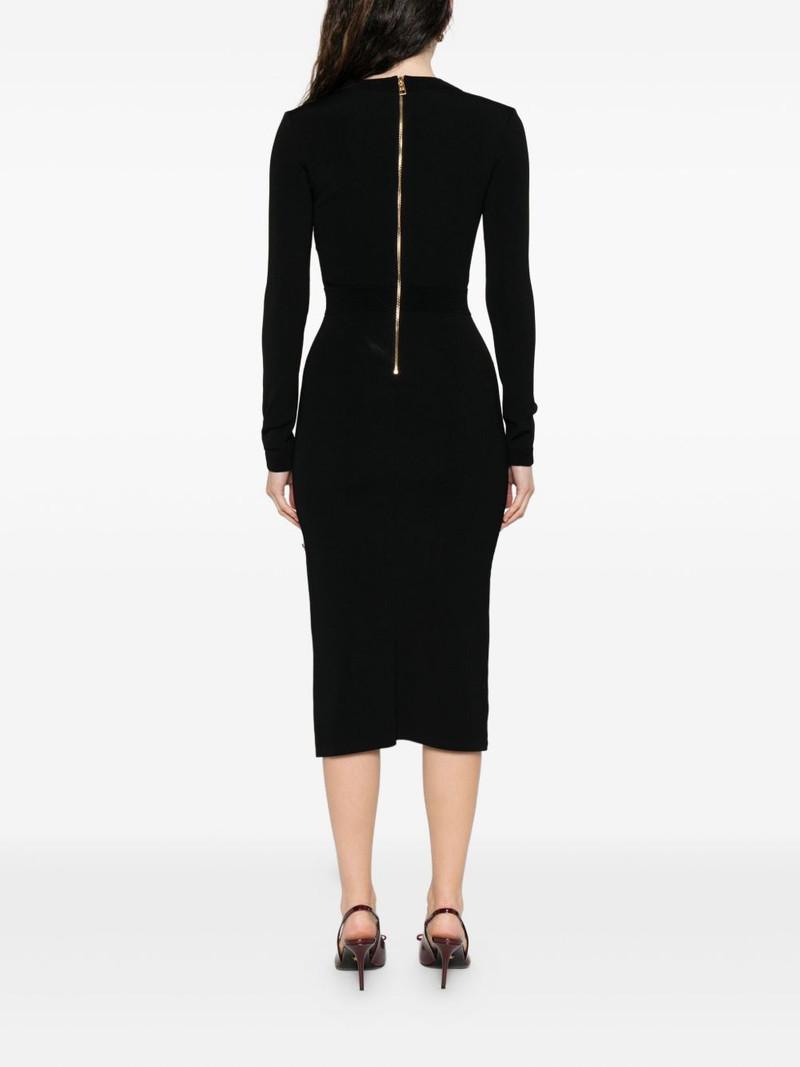 chain-embellished ribbed dress 4