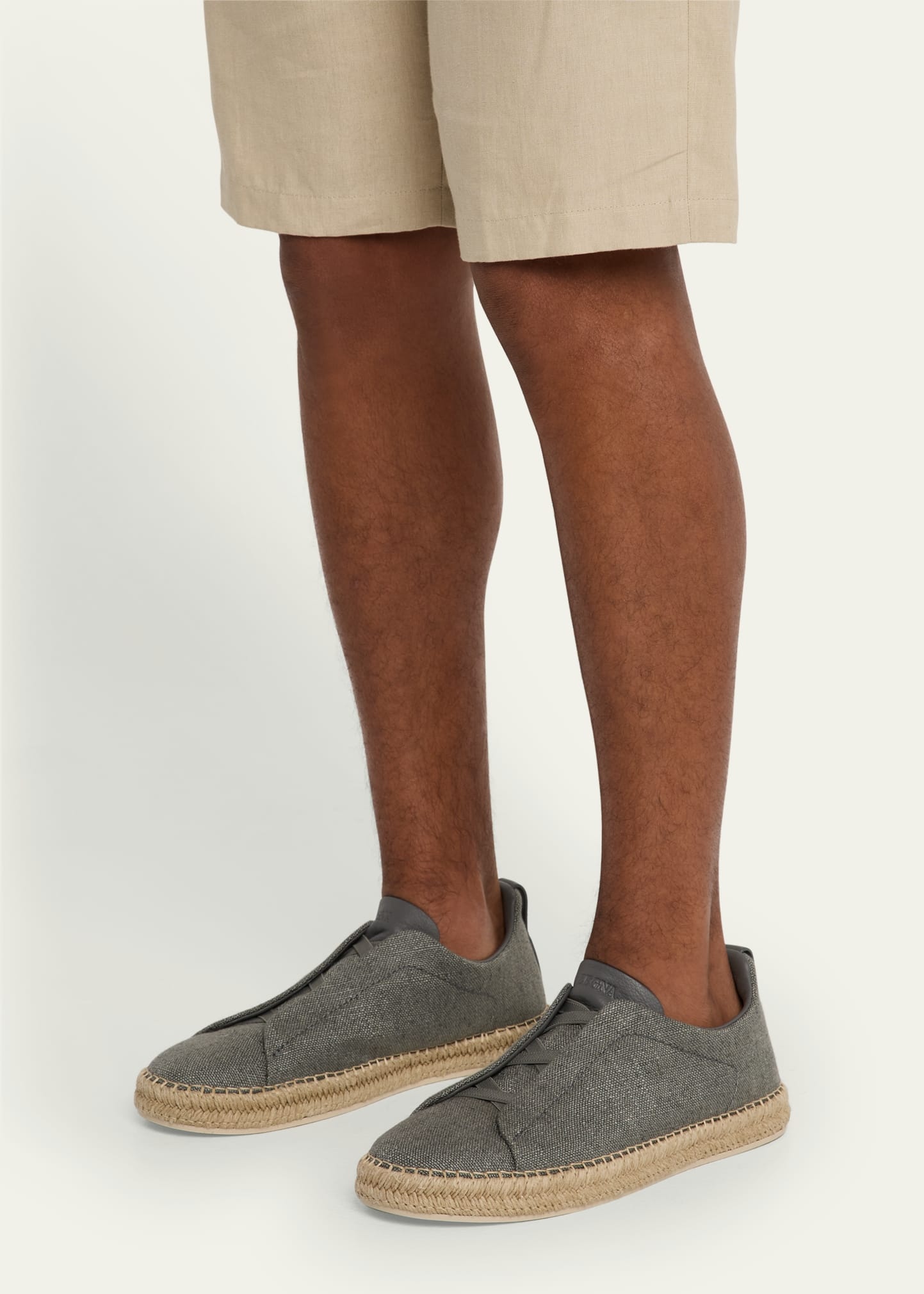 Men's Linen-Blend Triple Stitch Espadrilles - 2