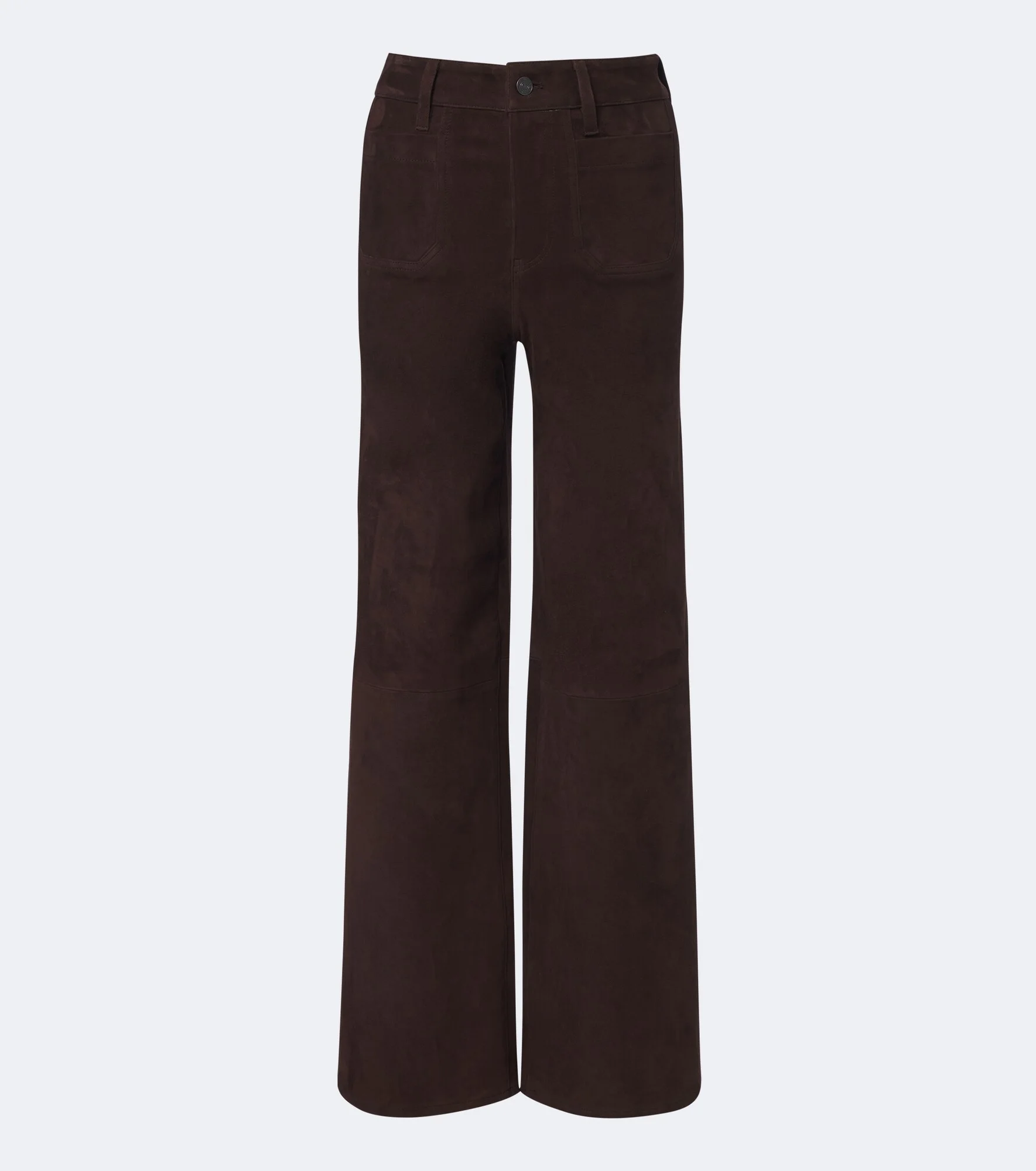 Le Slim Palazzo suede wide-leg pants - 1