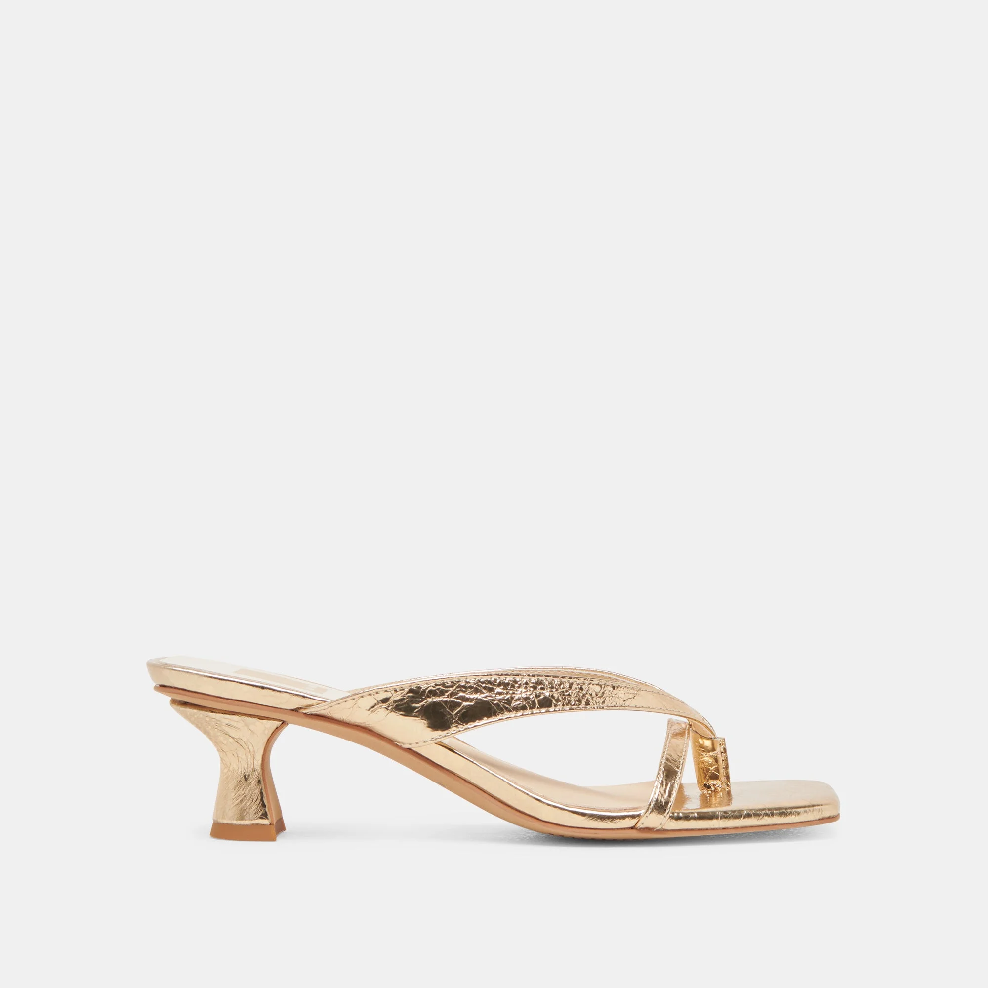 BREVEL HEELS GOLD DISTRESSED LEATHER - 1