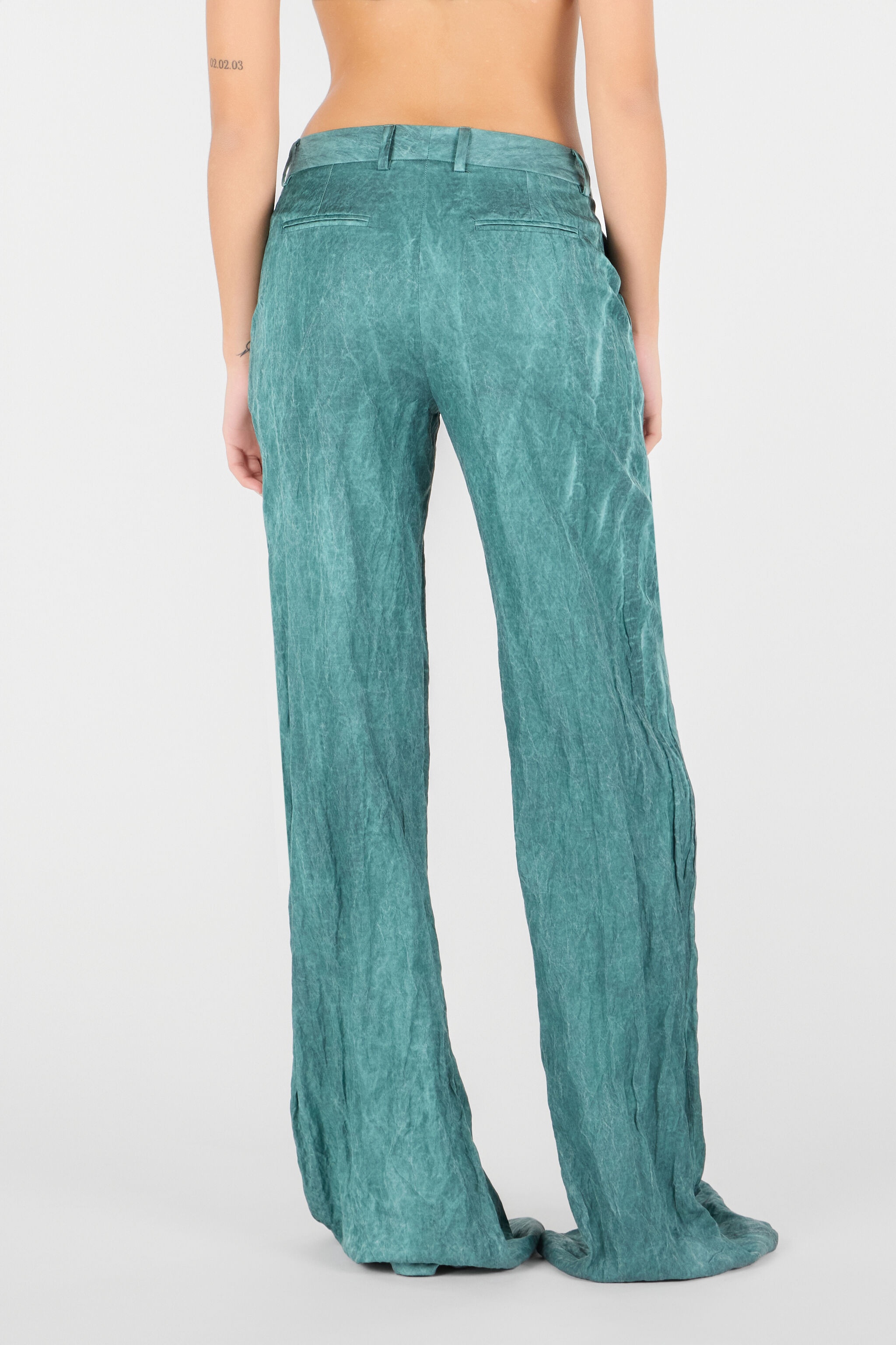 Crinkled Texture Trousers - 4