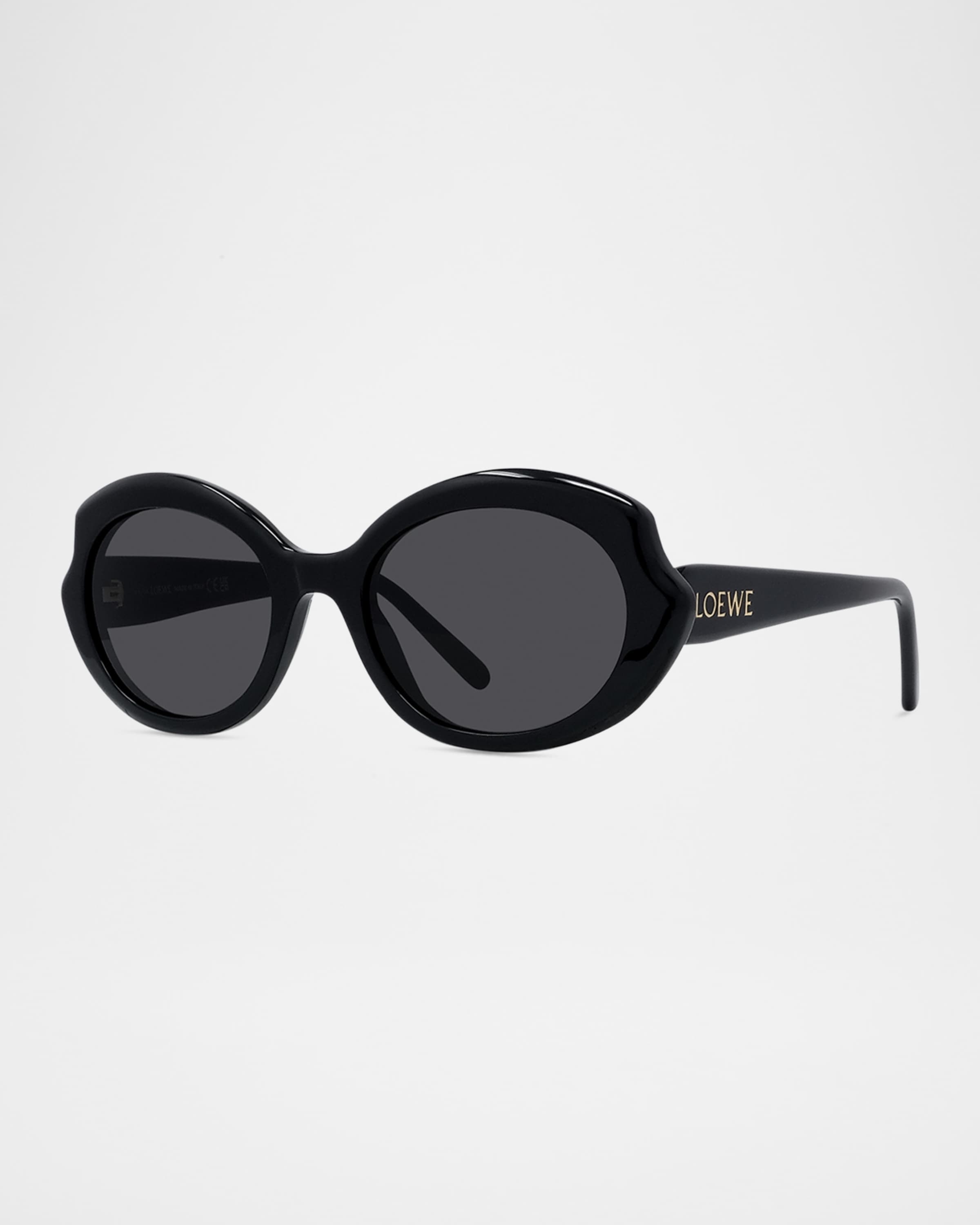 Round Slim Acetate Sunglasses - 1