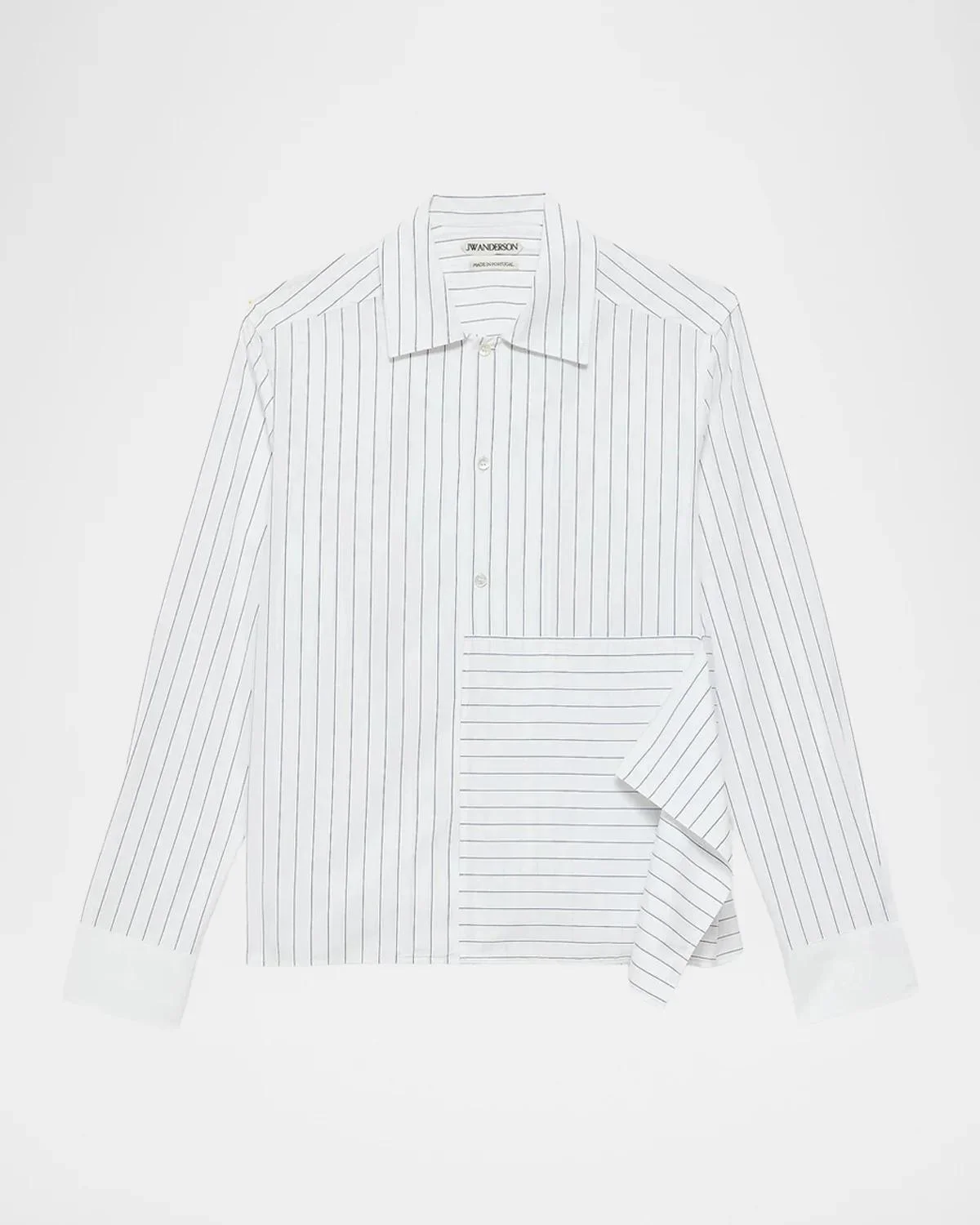 Striped Cotton Draped Shirt - 1