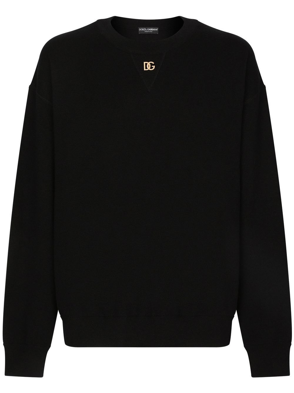 logo-plaque cashmere jumper - 1