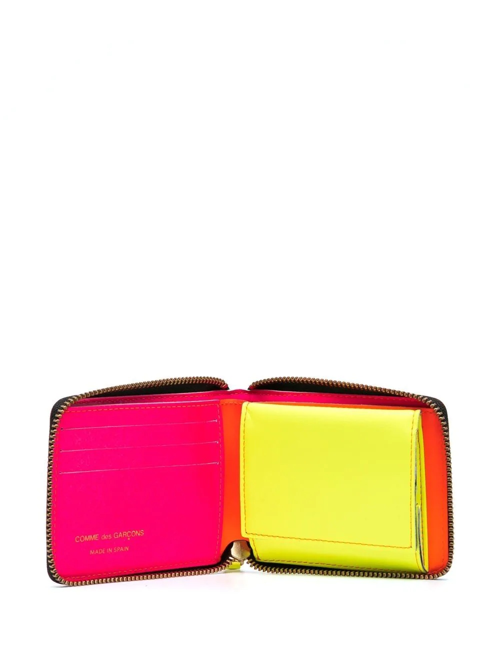 colour-block leather wallet - 3
