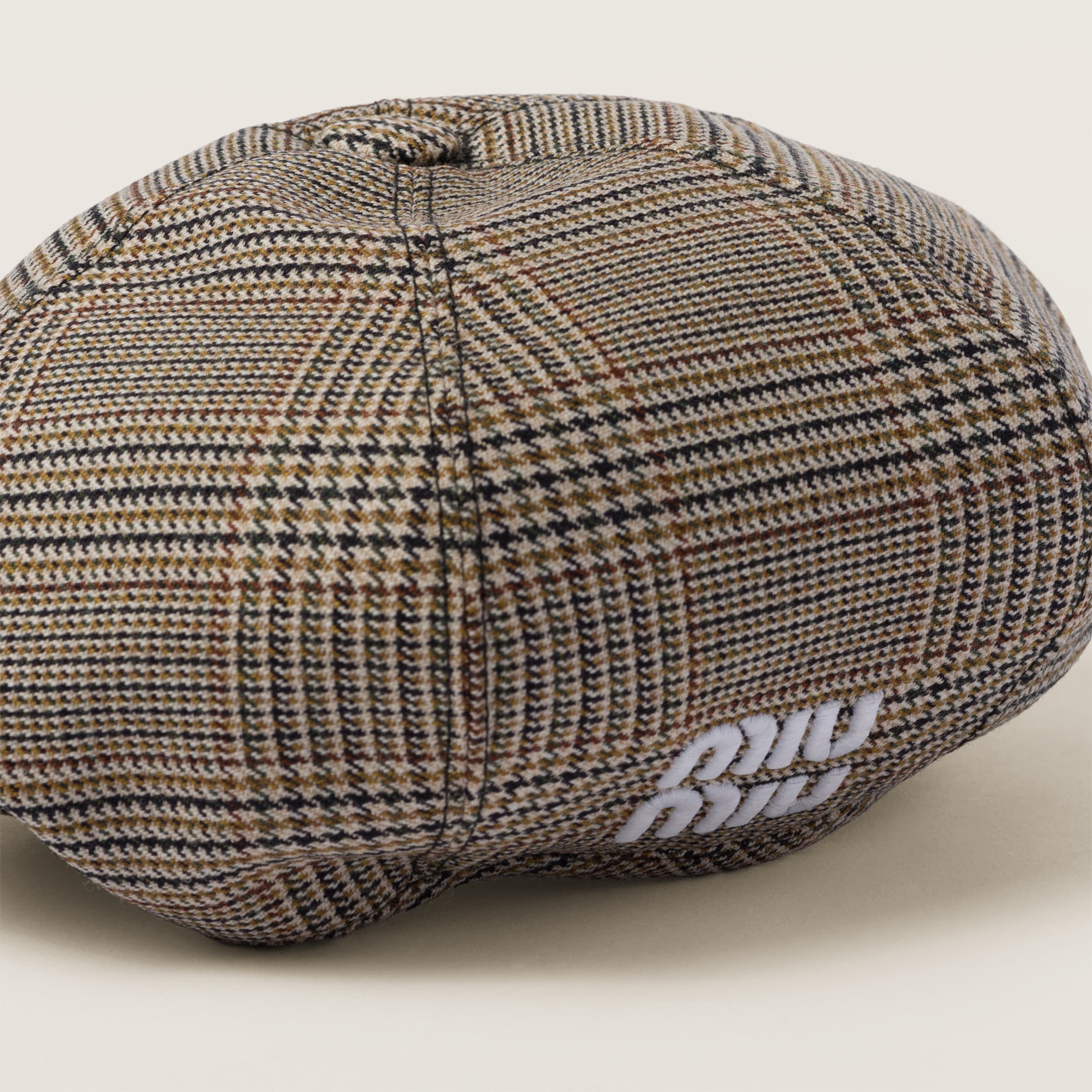 Miu Miu Prince of Wales checked wool hat | REVERSIBLE