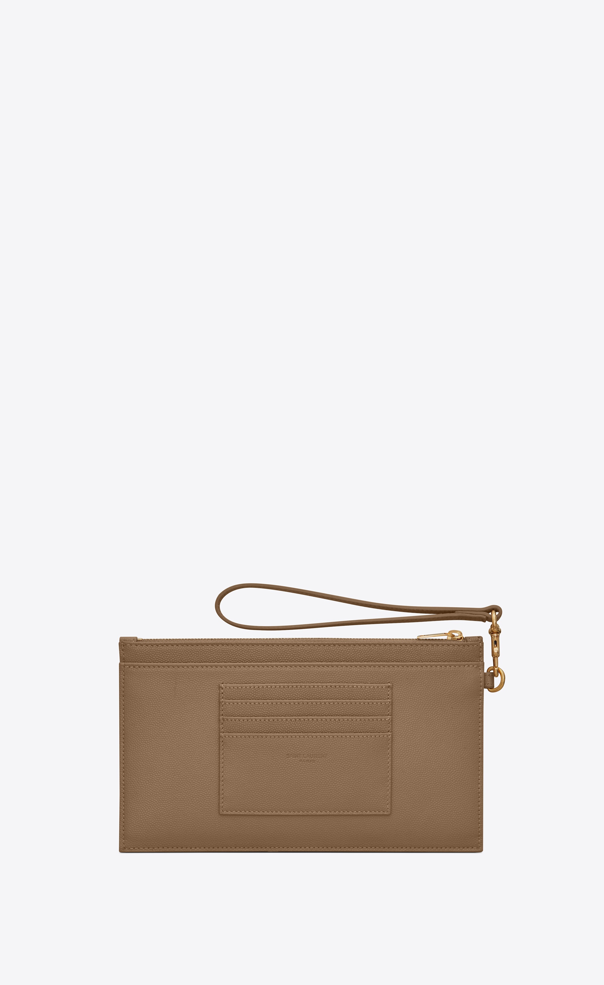 cassandre saint laurent matelassé large bill pouch in grain de poudre embossed leather - 2