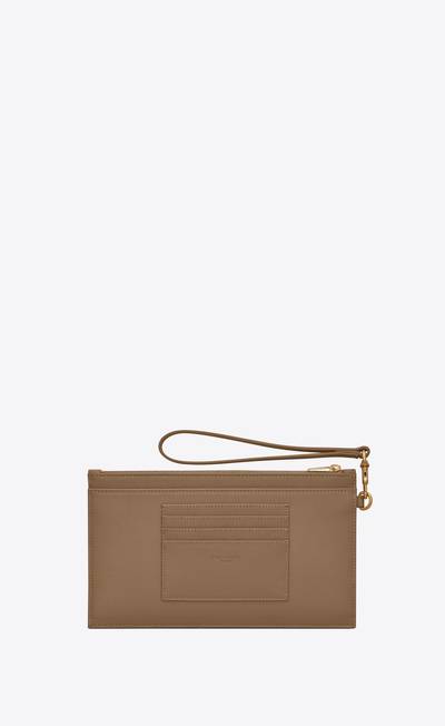 SAINT LAURENT cassandre saint laurent matelassé large bill pouch in grain de poudre embossed leather outlook