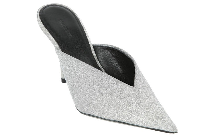 (WMNS) Balenciaga Glitter Knife Slingback 'Silver' 579279WA7018163 - 2