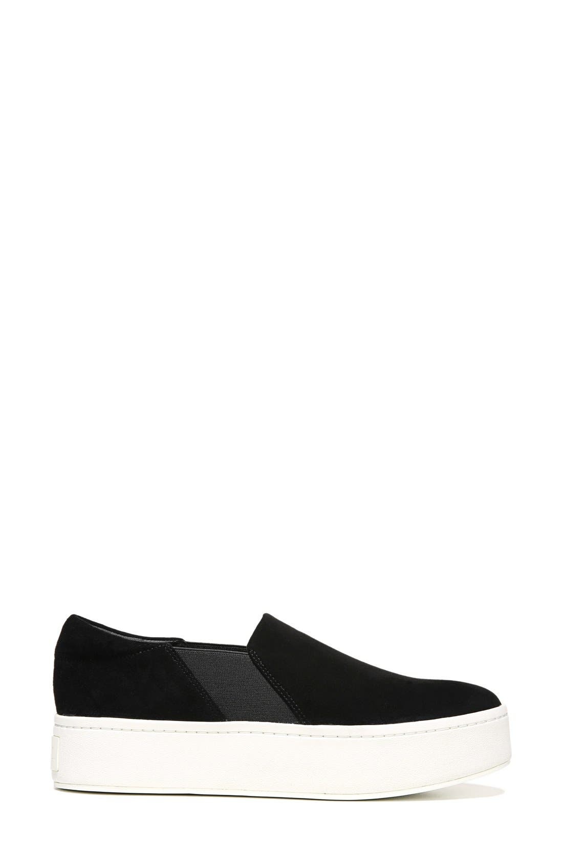 Vince Warren Platform Slip-On Sneaker in Black at Nordstrom - 9