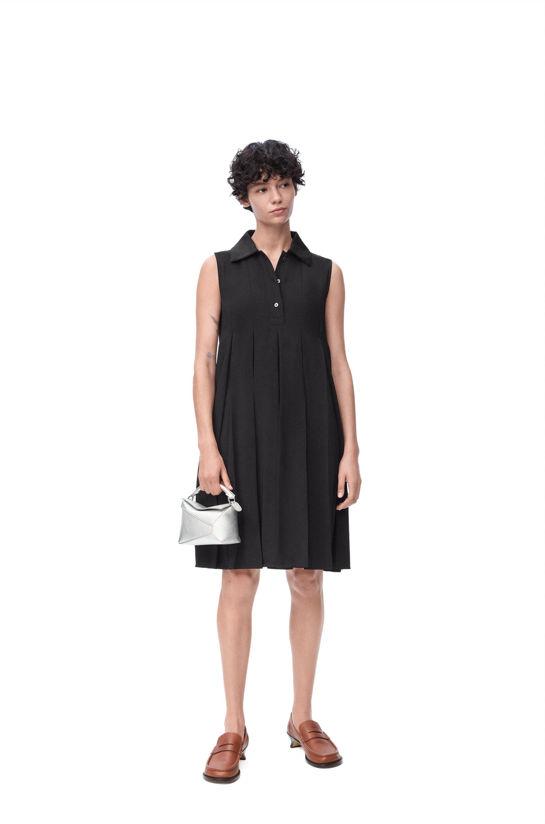 Trapeze dress in stretch viscose - 2