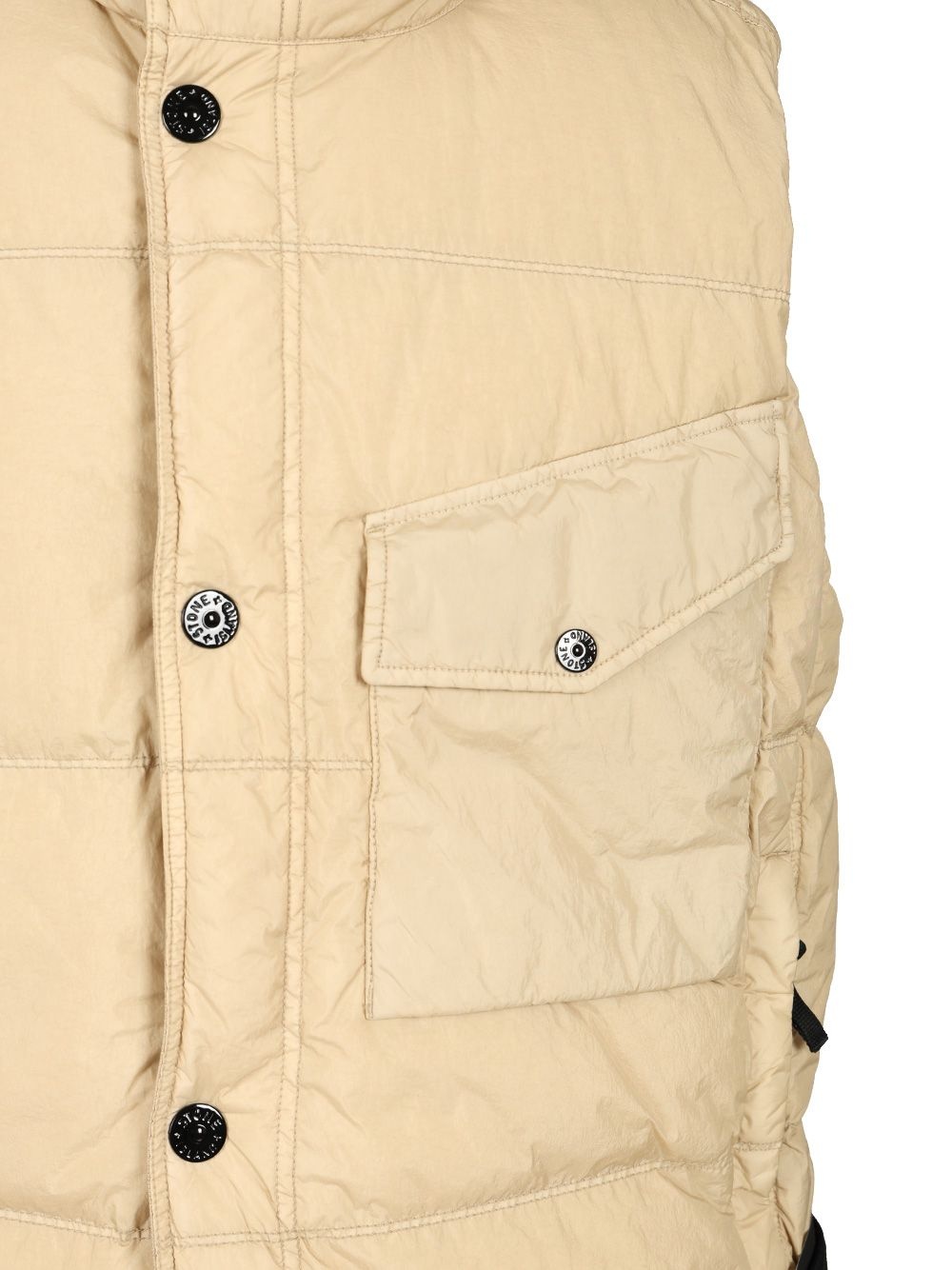 Down Vest In Lightweight Nylon Reps Jackets Beige - 4