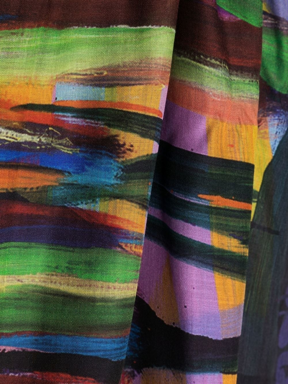 ABSTRACT-PRINT FRAYED SCARF - 2