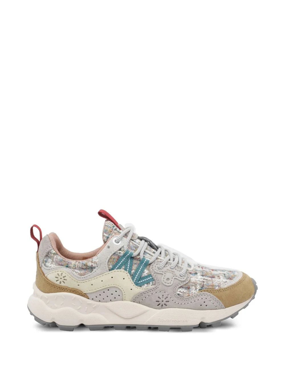 Yamano 3 bouclé-panelled suede sneakers - 1