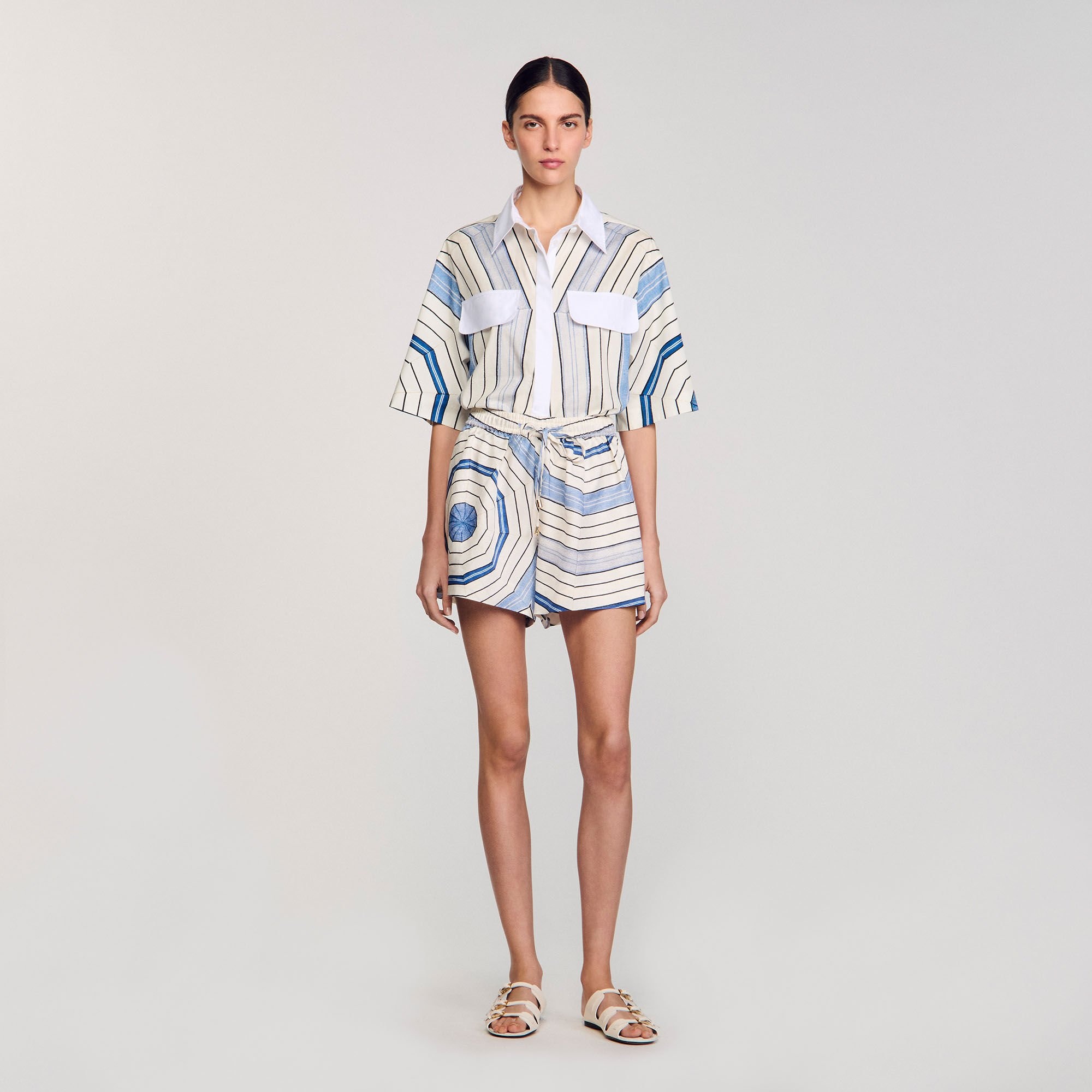 SPIRAL-MOTIF SHORTS - 2