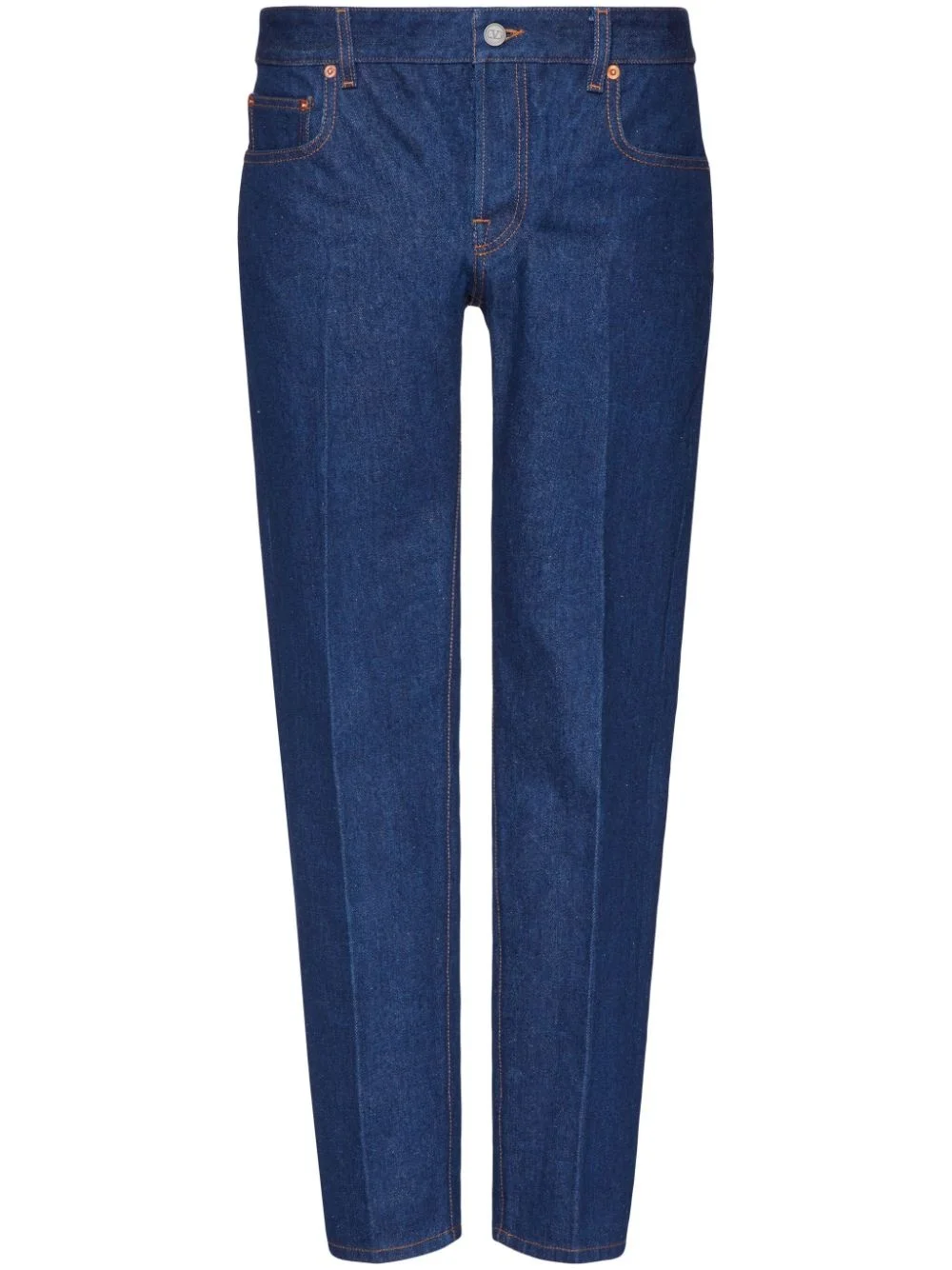 logo-appliqué tapered-leg jeans - 1