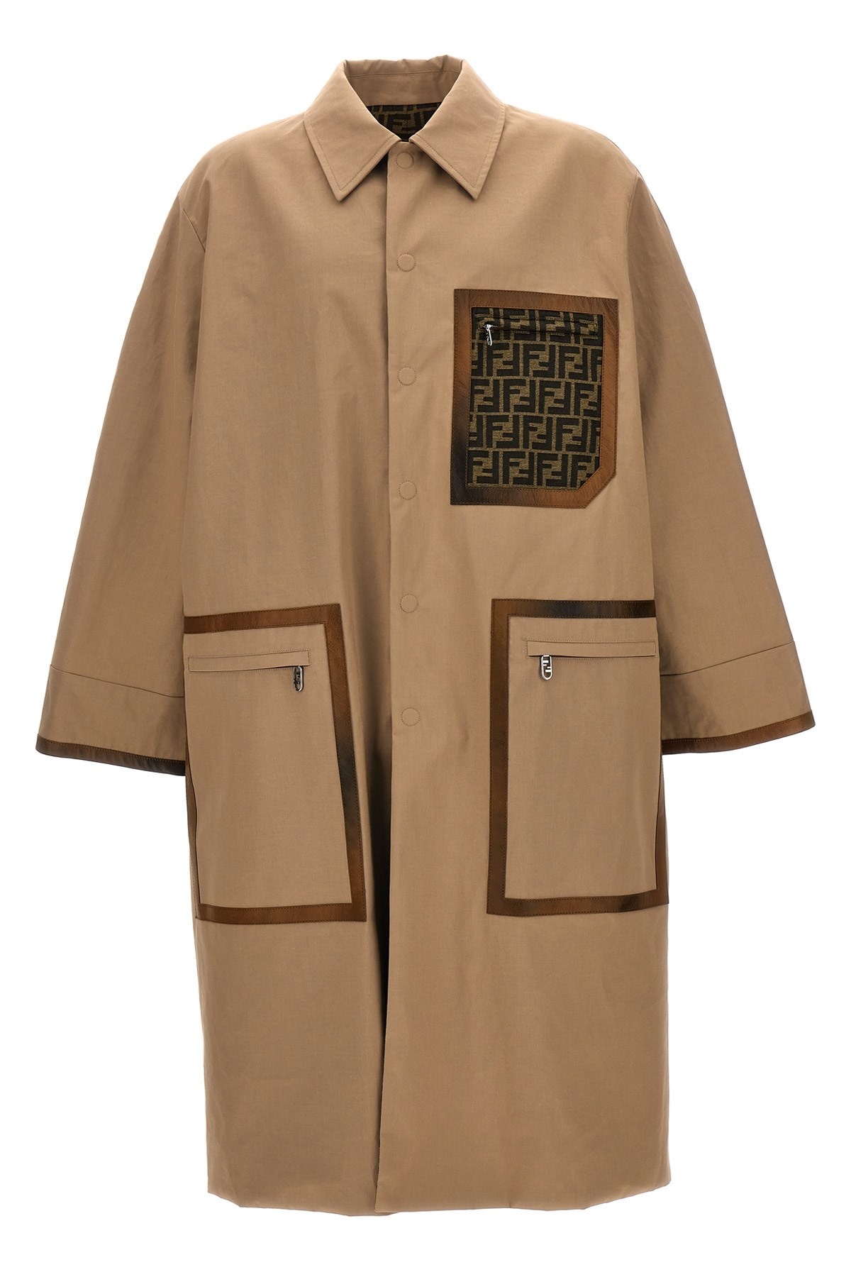 'FF' reversible trench coat - 1