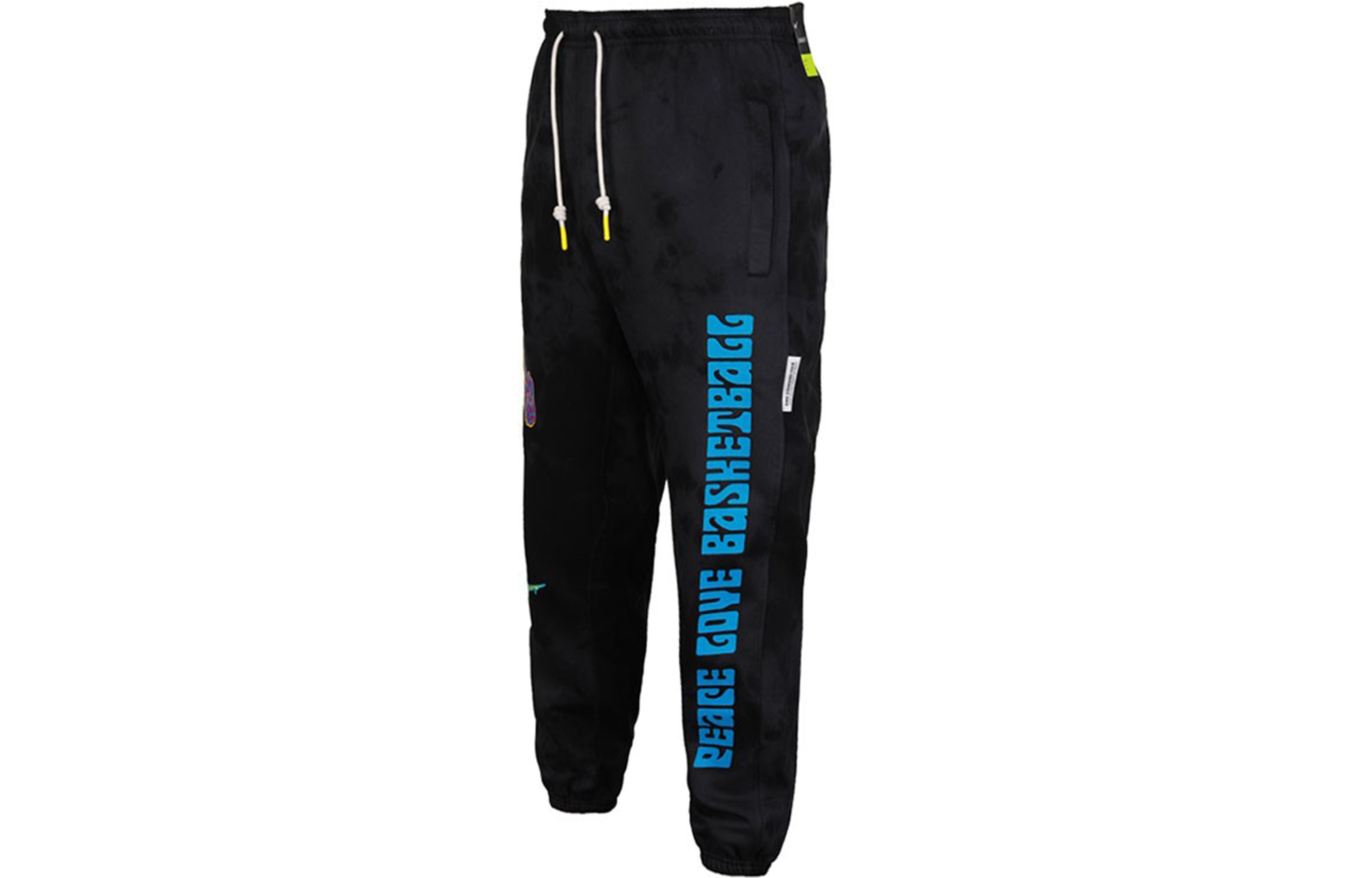 Nike Graffiti Embroidered Basketball Sports Fleece Lined Stay Warm Knit Long Pants Black CU3624-010 - 3