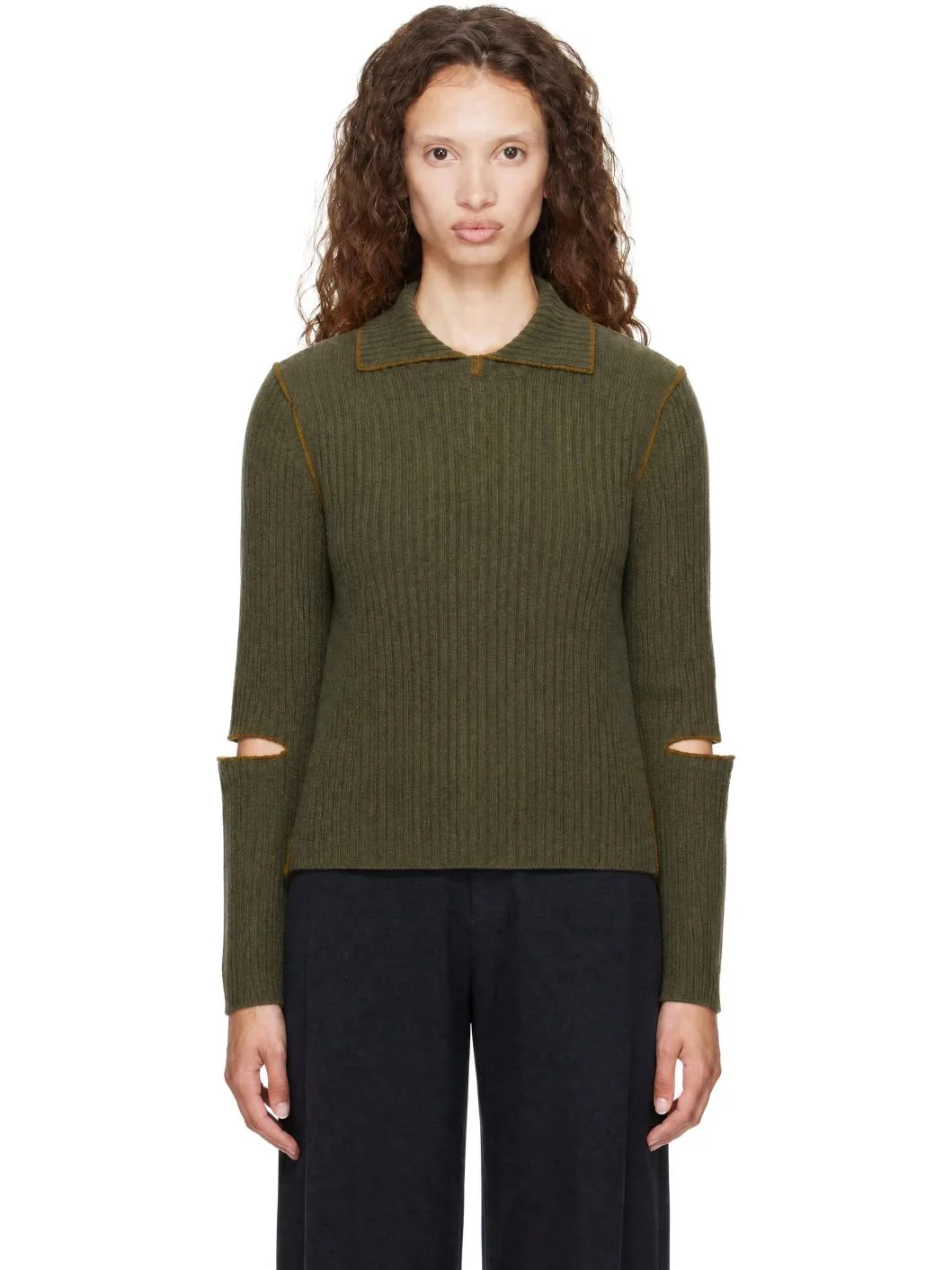 Green Peeka Sweater - 1