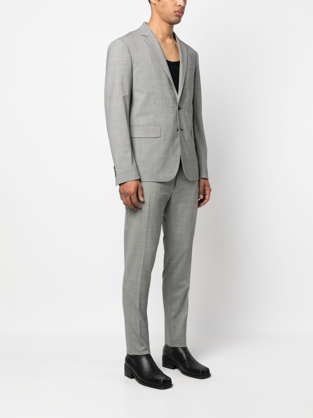 single-breasted wool-blend suit - 3
