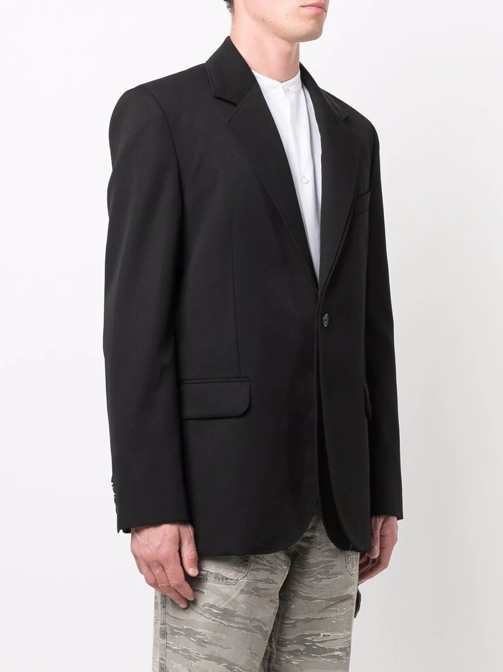 single-breasted wool blazer - 3