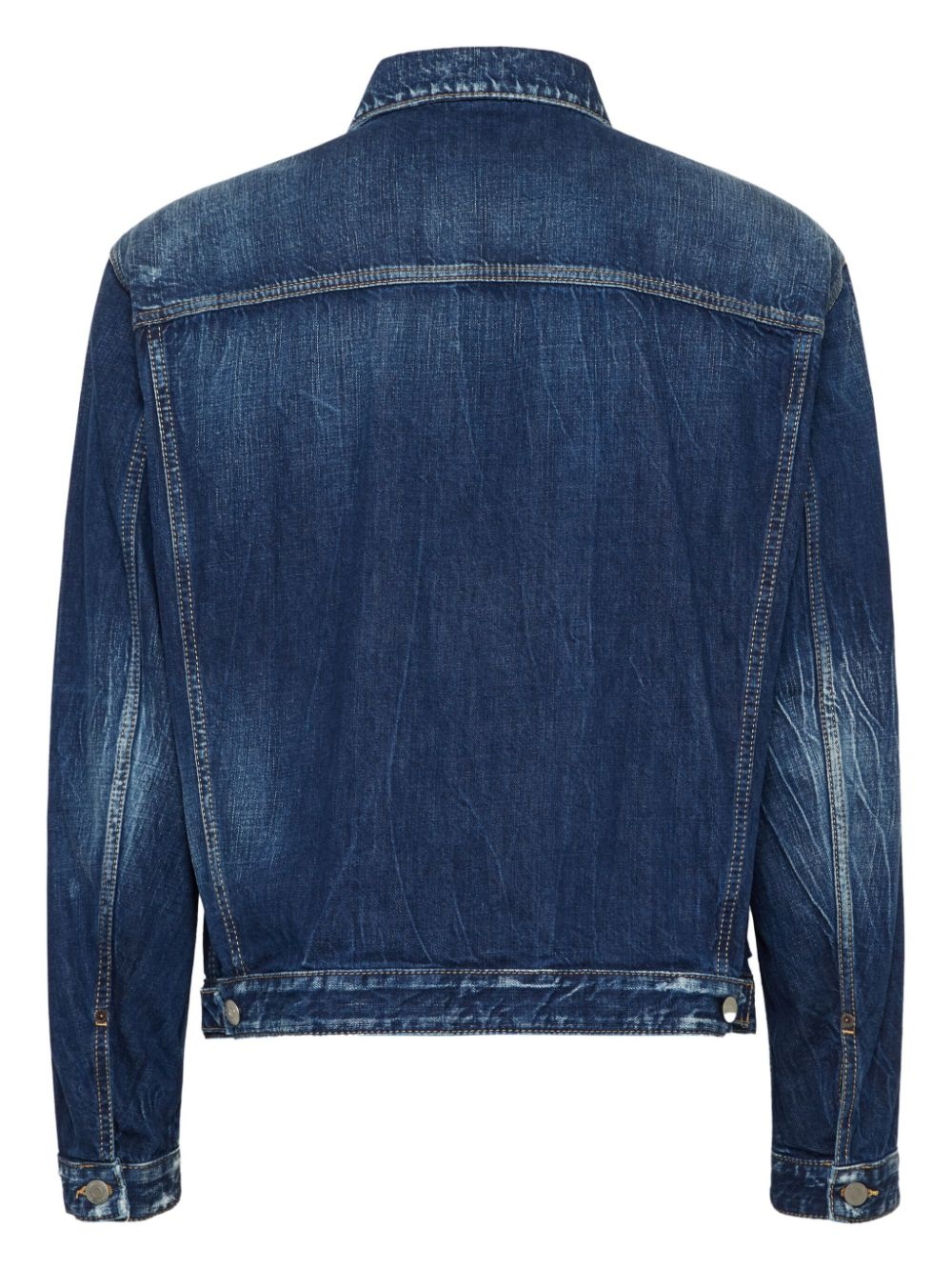 zippered denim jacket - 2
