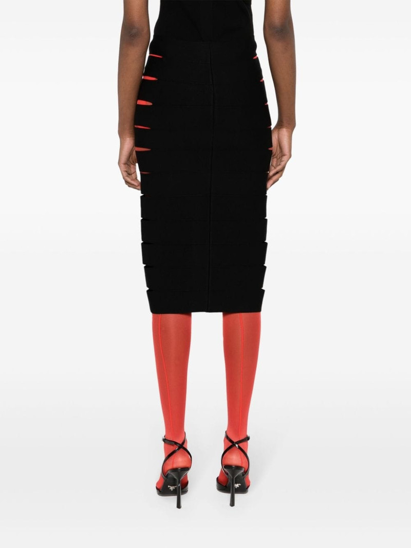 cut-out band midi skirt 4