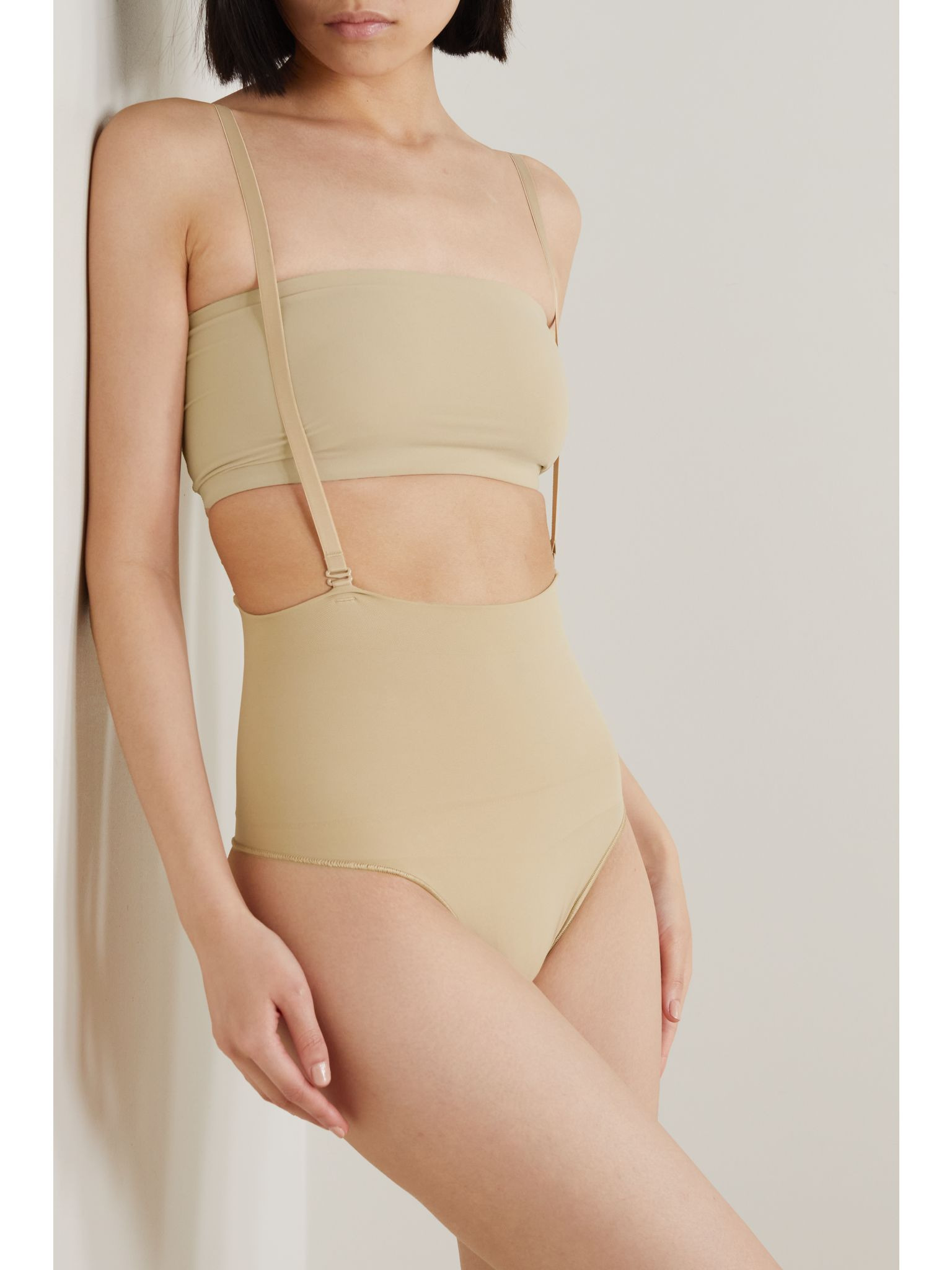 Core Control High Waist Thong - Clay Beige - 2
