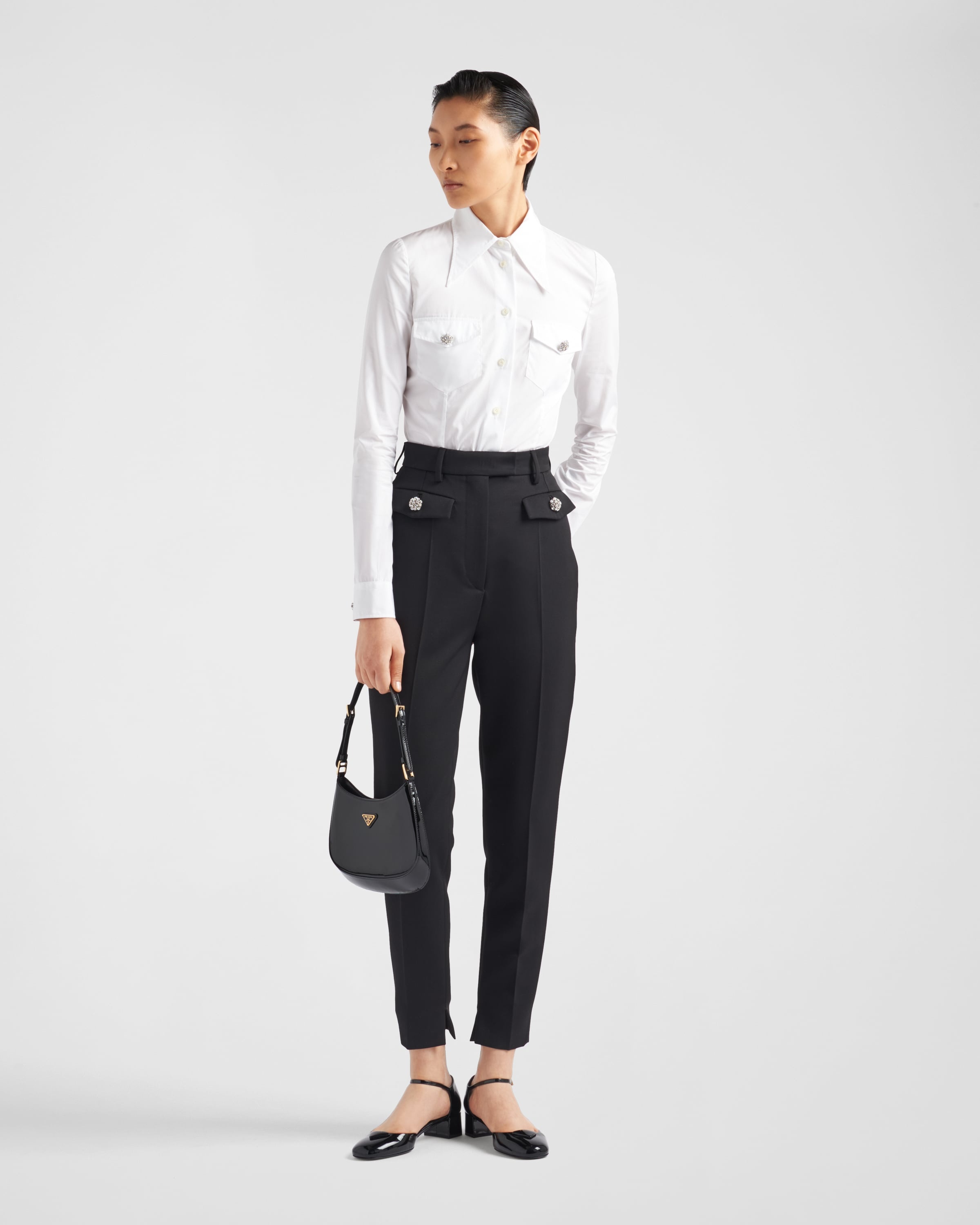Poplin shirt with jewel buttons - 2