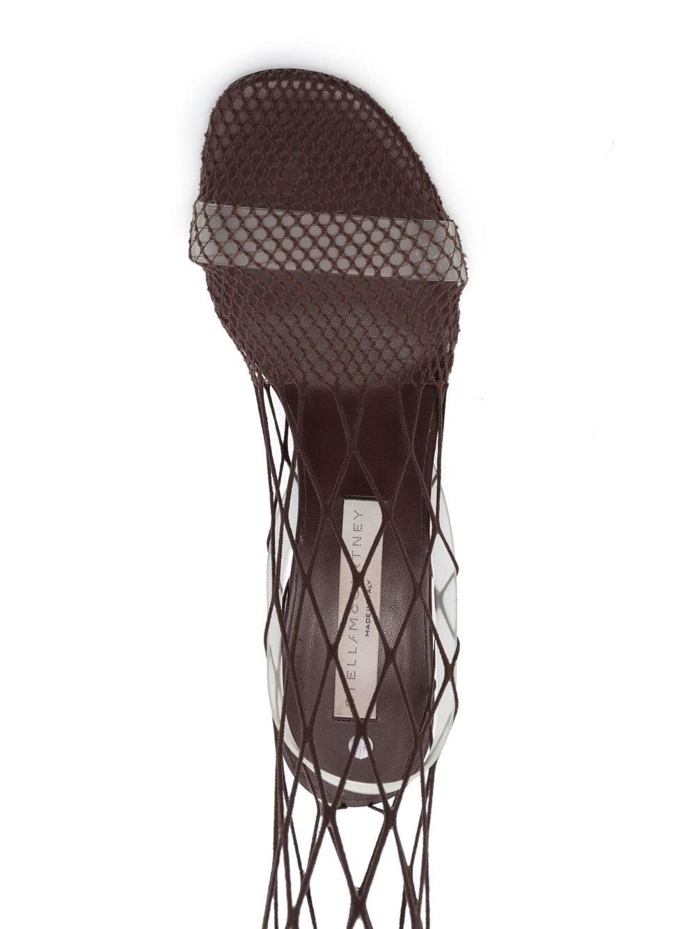 knee-high fishnet sandals - 4