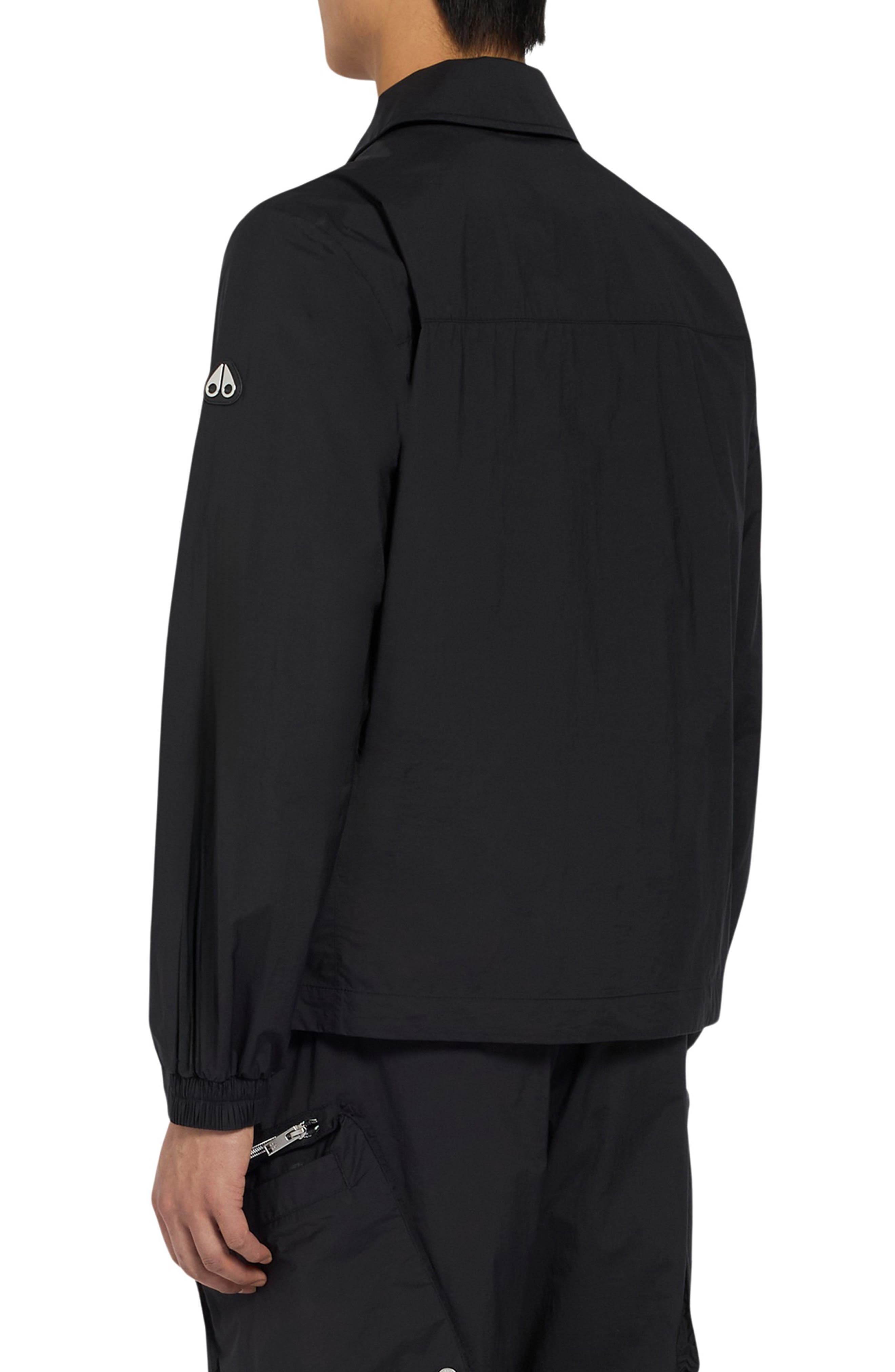 Moose Knuckles Waverly Water Repellent Stretch Shirt Jacket in Navy at Nordstrom - 2