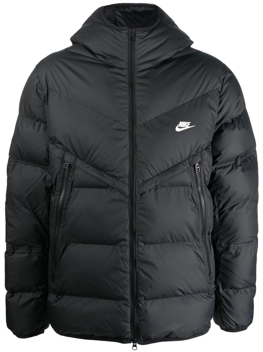 logo-swoosh padded jacket - 1