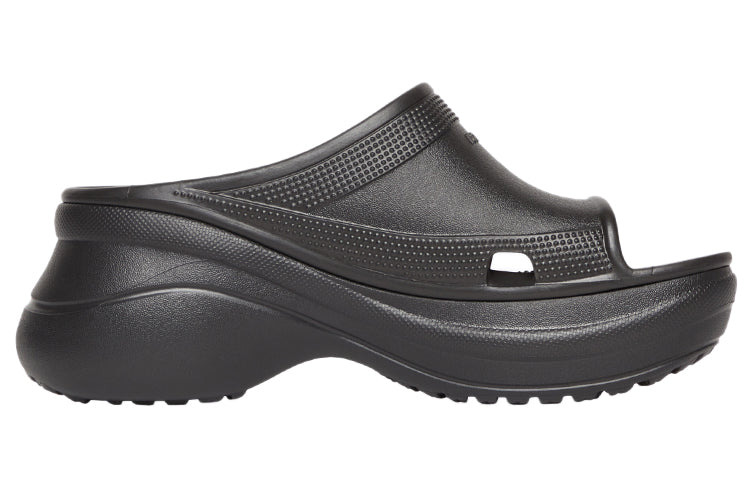 (WMNS) Balenciaga x Crocs Pool Slide Sandals 'Black' 677389W1S8E1000 - 2