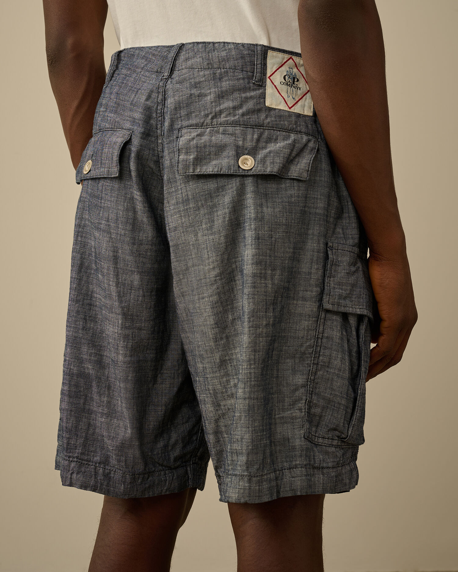 Chambray Cargo Shorts - 6