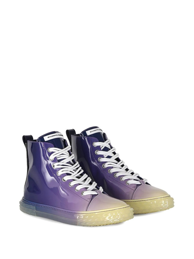 Giuseppe Zanotti gradient high-shine sneakers outlook