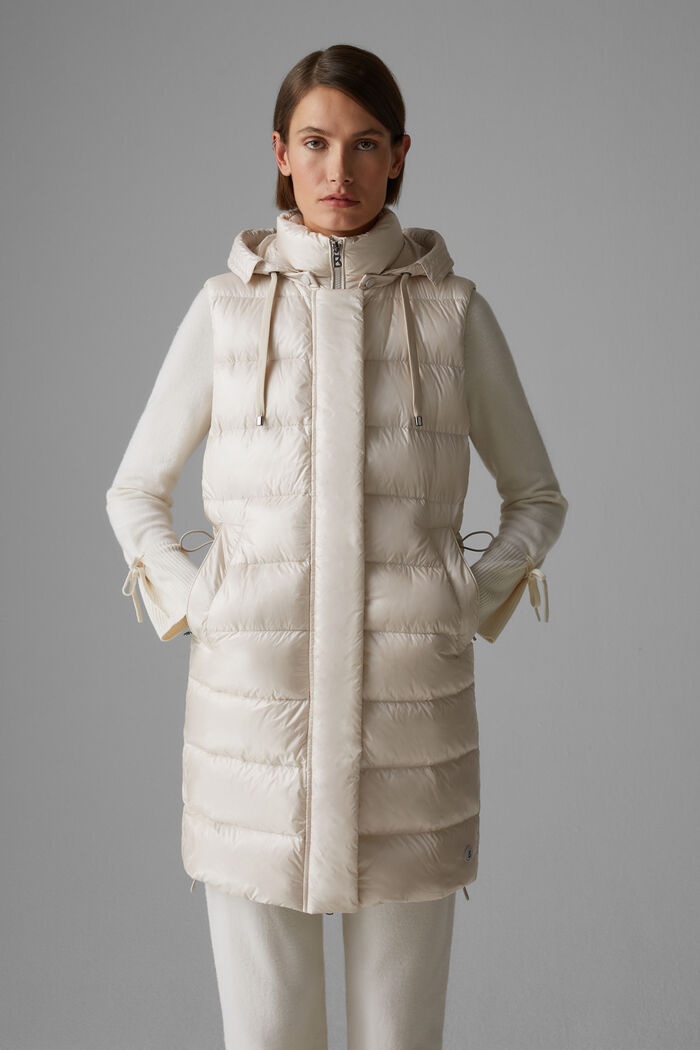 Jella Down waistcoat in Cream - 2