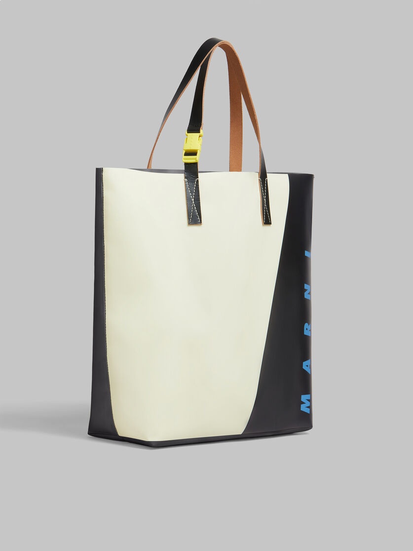 WHITE AND BLACK TRIBECA SHOPPER WITH MARNI TAG - 6