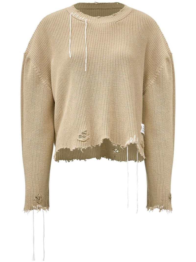 distressed knitted jumper 1