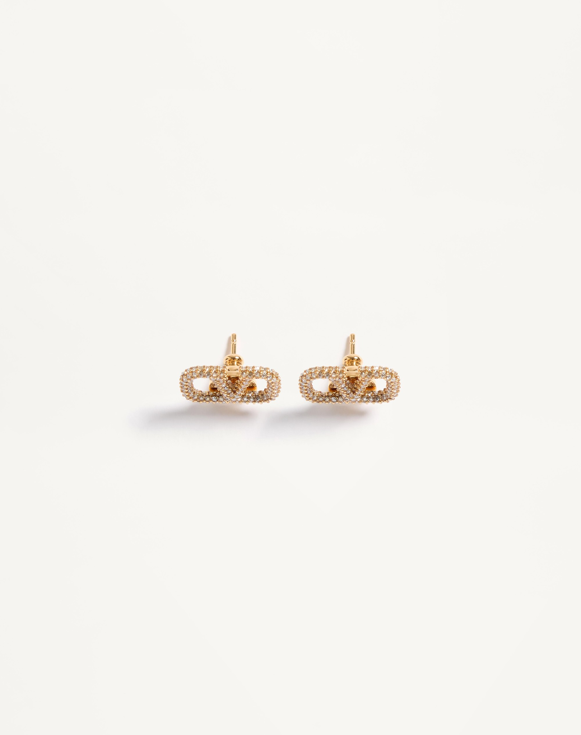 VLOGO SIGNATURE EARRINGS IN METAL AND SWAROVSKI® CRYSTALS - 4