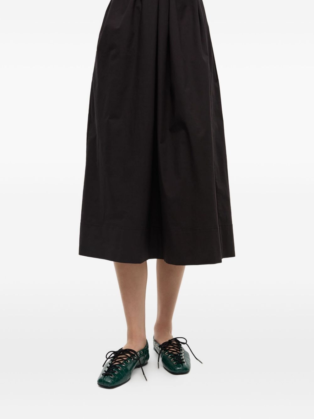 lace-up ballet flats - 4