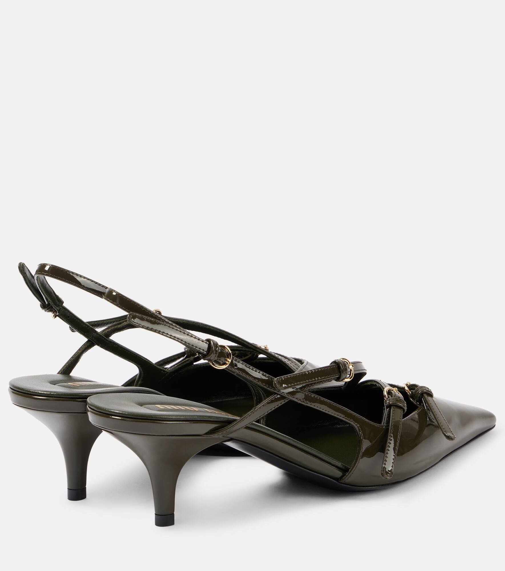 Patent leather slingback pumps - 2