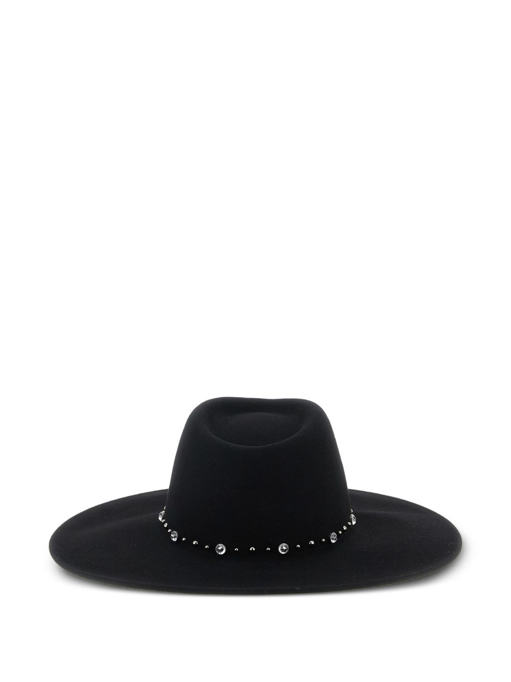 wide-brim crystal-embellished hat - 2