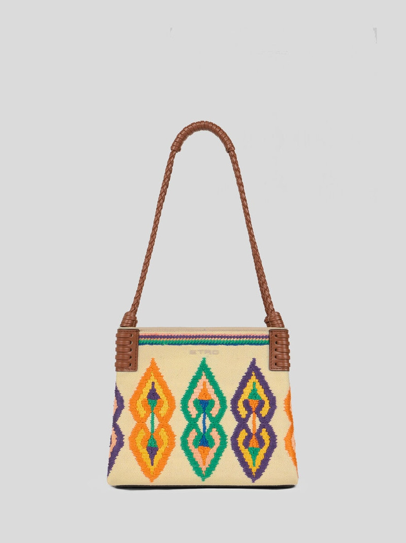SMALL CANVAS LIBRA TOTE BAG WITH EMBROIDERY 1