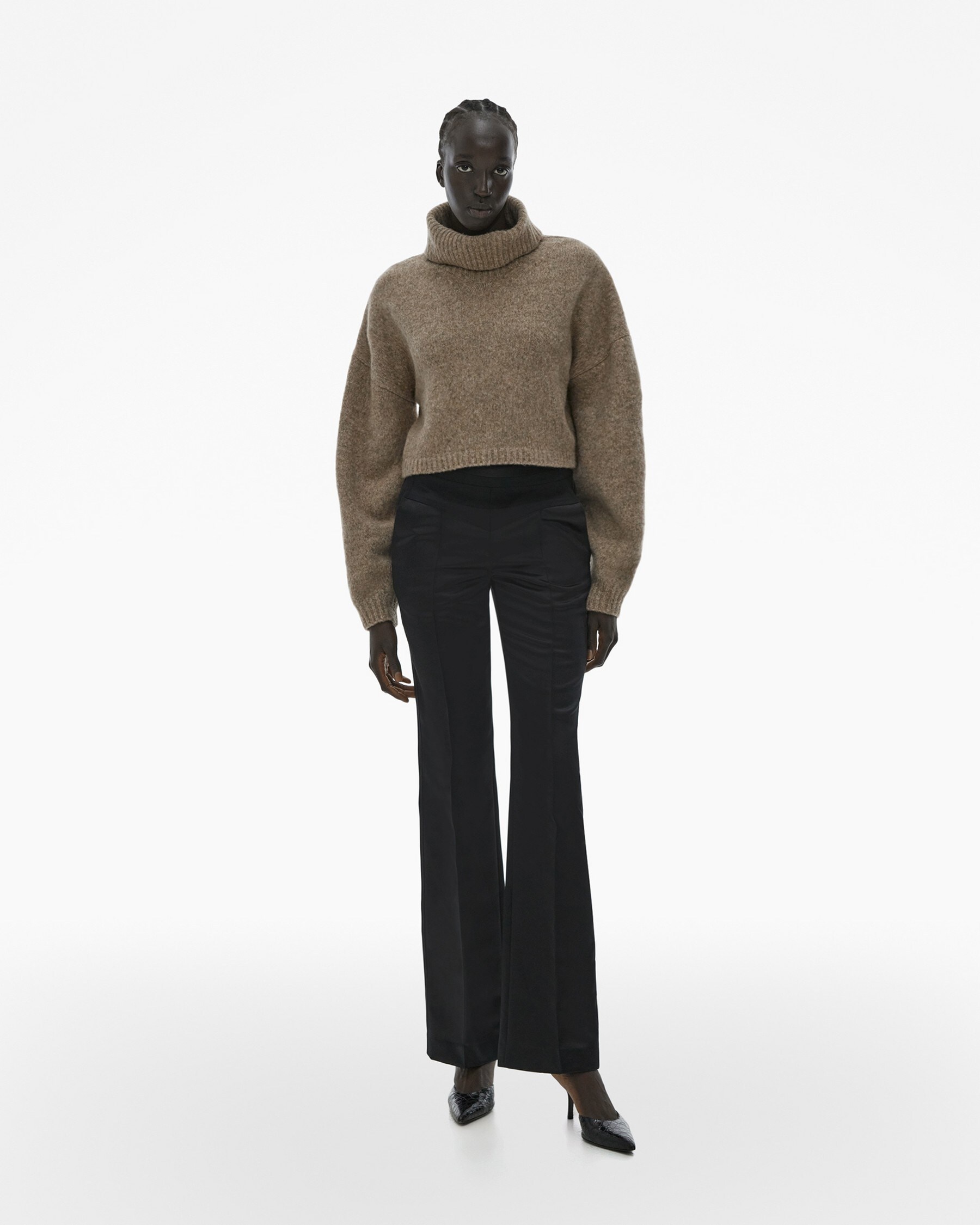 CROPPED TURTLENECK SWEATER - 2
