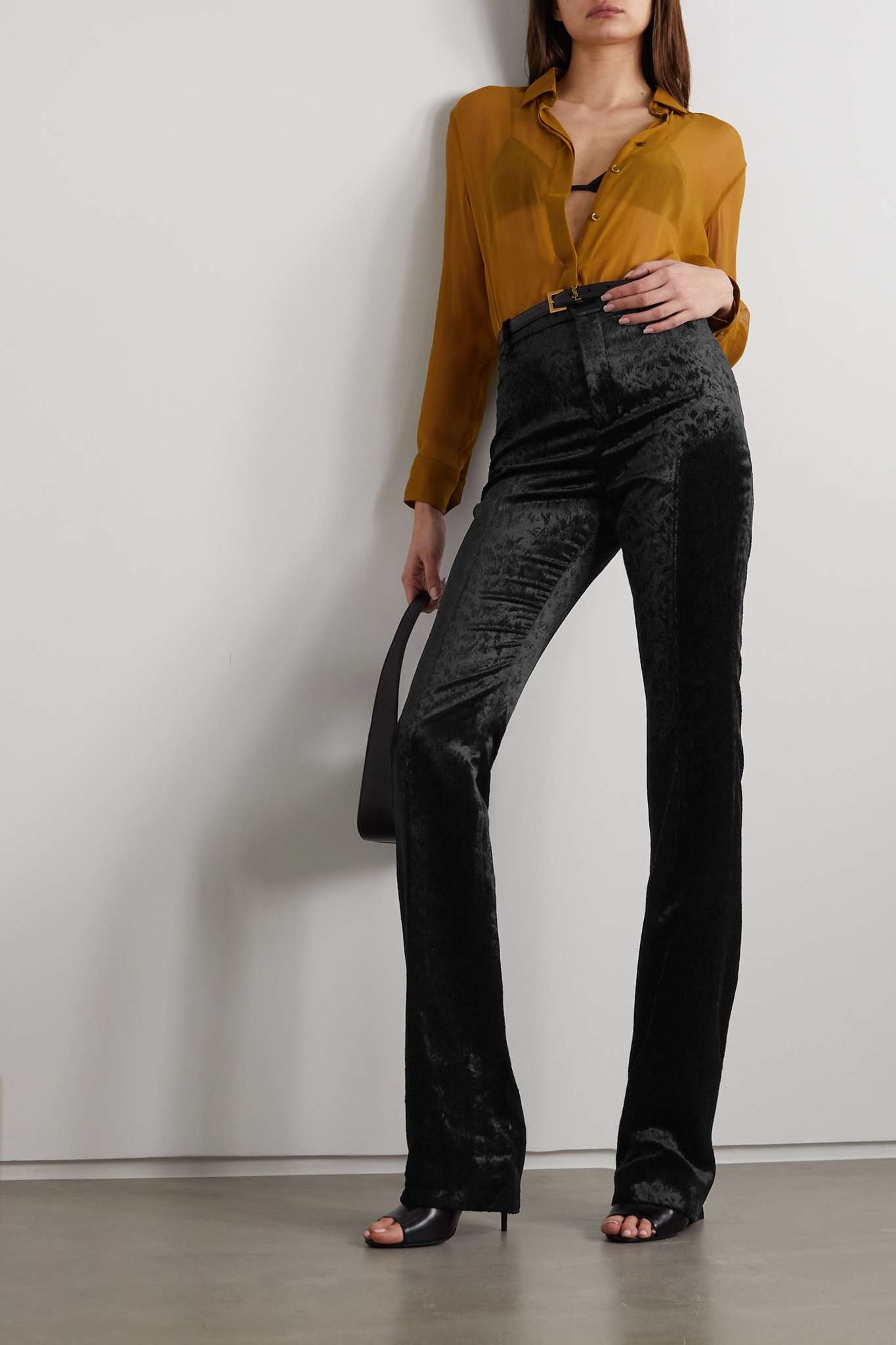 Straight-leg velvet pants - 2