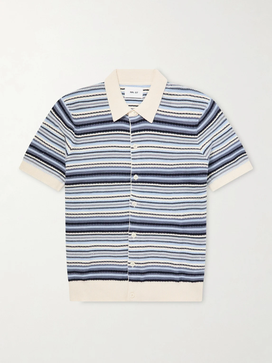 Nolan Striped Organic Cotton Polo Shirt - 1