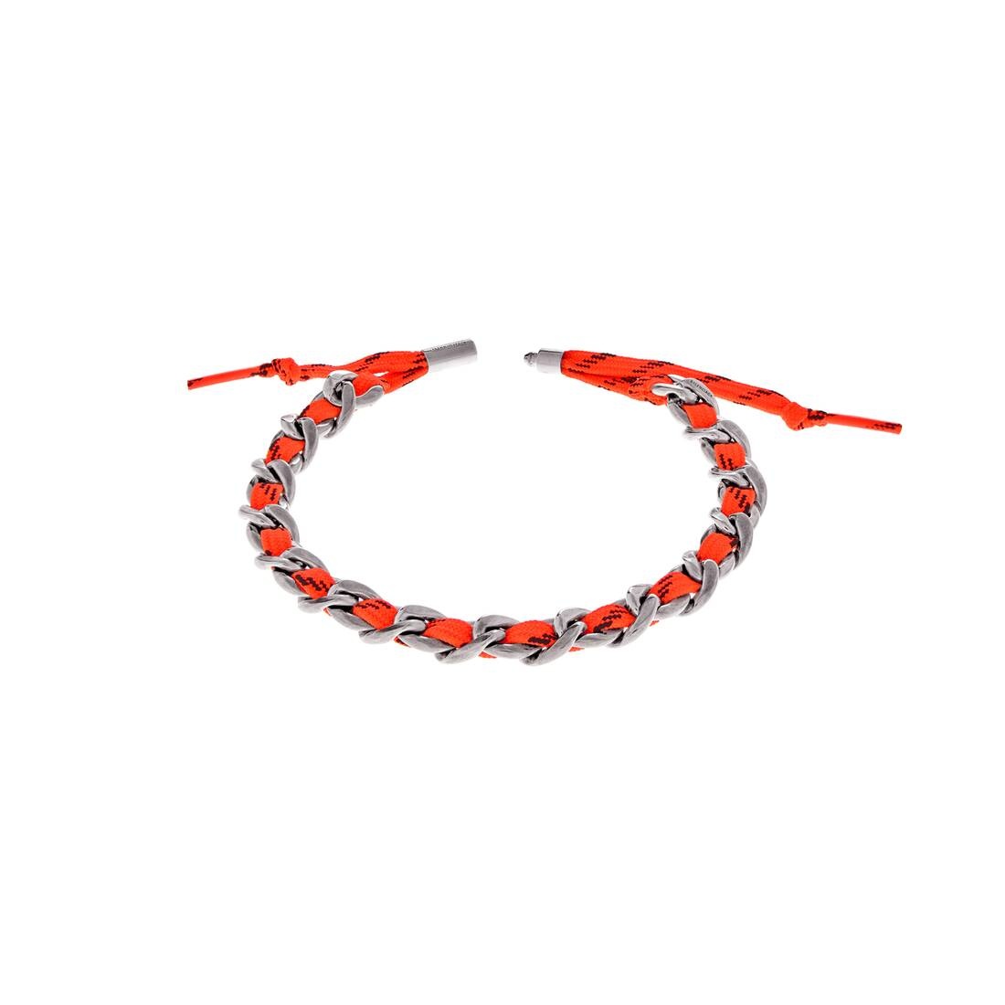 Malibu Gourmette Choker in Antique Silver/neon Orange - 1