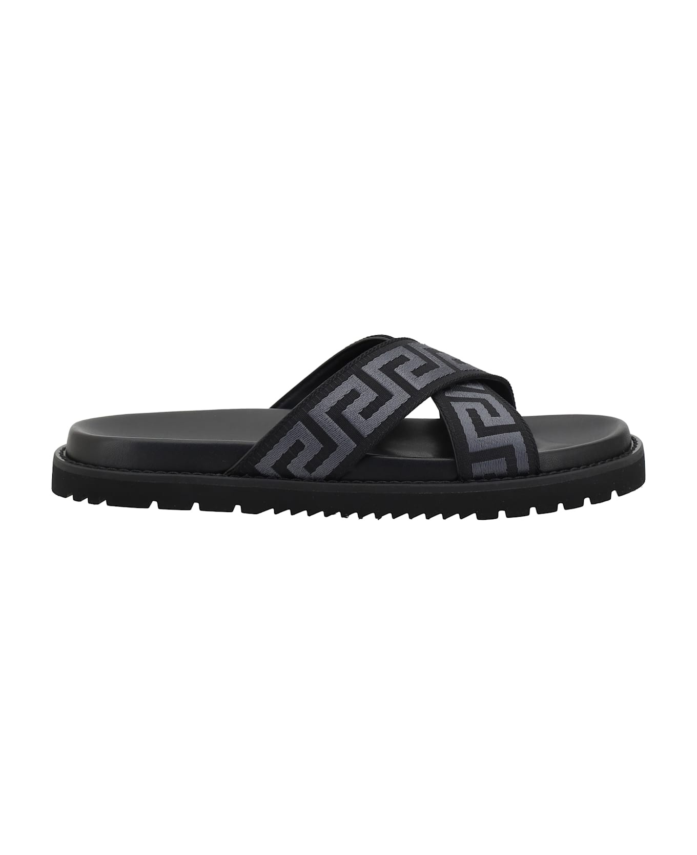 Greca Pattern Sandals - 1