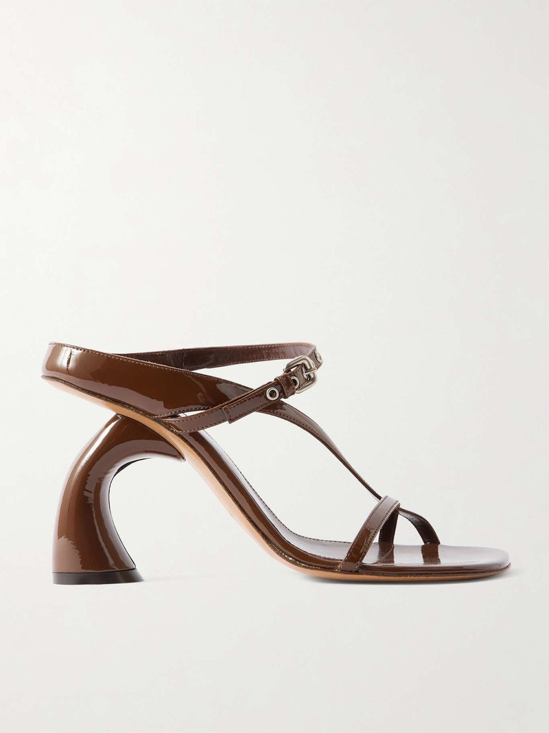 Patent-leather mules Dark brown - 1
