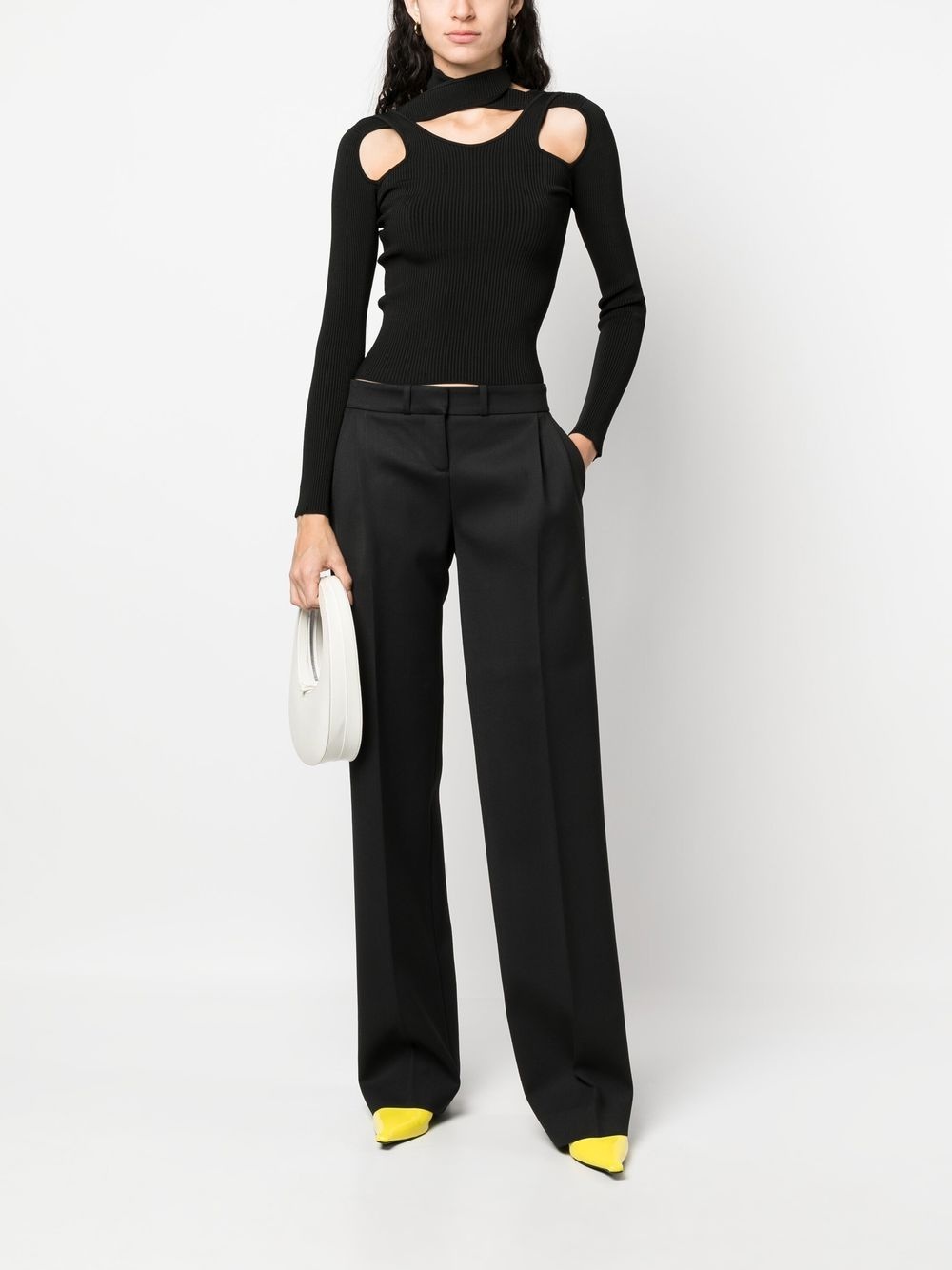 high-waist straight-leg trousers - 2